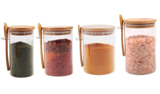 Glass Spice Jar with Bamboo Lid – Not A Boring Box
