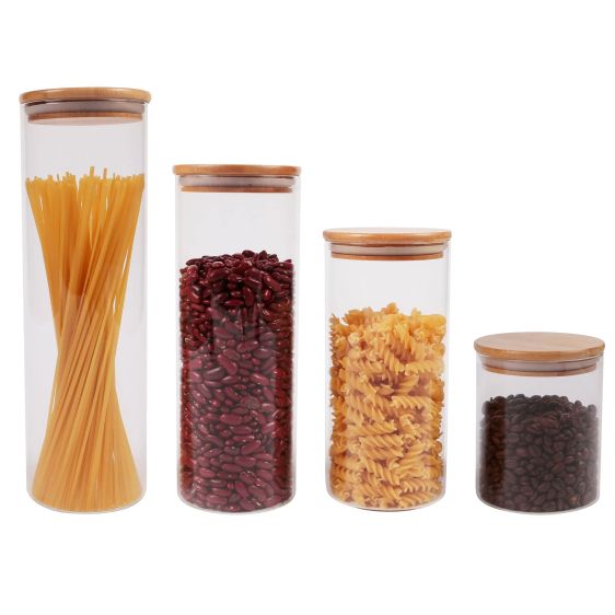 Engraved Spice Glass Jars with Bamboo Lid - Macannlife Designs