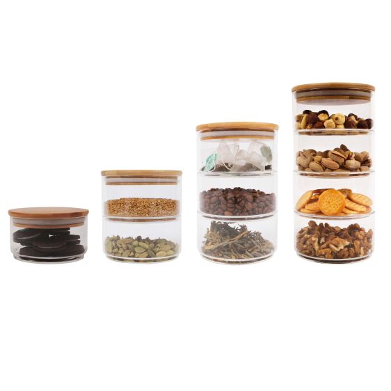 Jars with Bamboo Lids & Spoons - Bed Bath & Beyond - 39467147