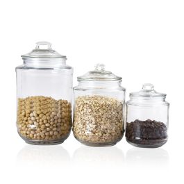 ORNAMI Glass Kitchen Storage Jar with Airtight Lid